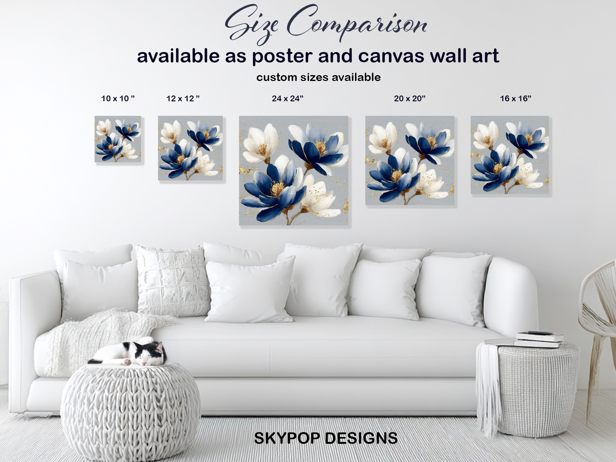 7.jpg Blue and Gold Floral Art