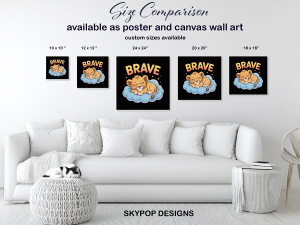 Brave Lion Cub Art