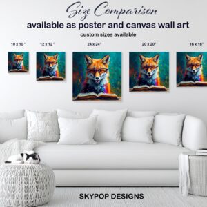 Fox Reading Art