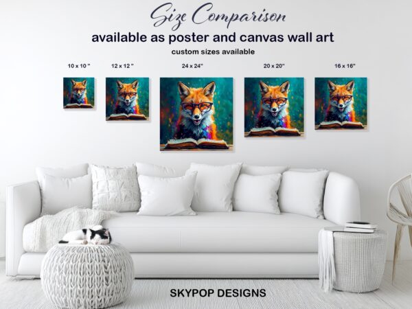 Fox Reading Art