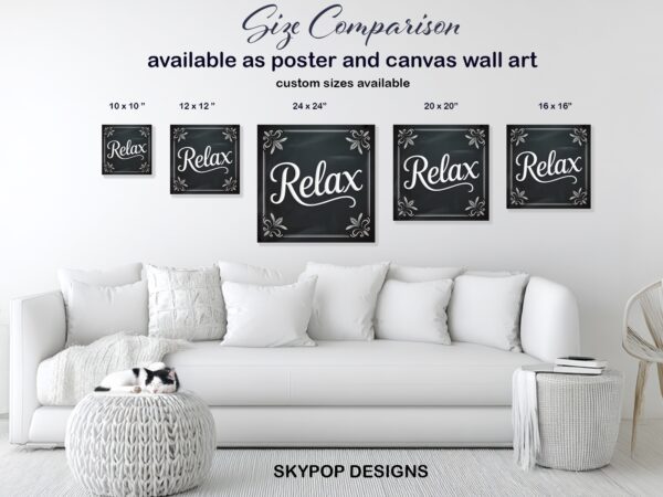 Chalkboard Relax Art