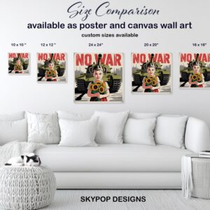 No War Sunflower Art