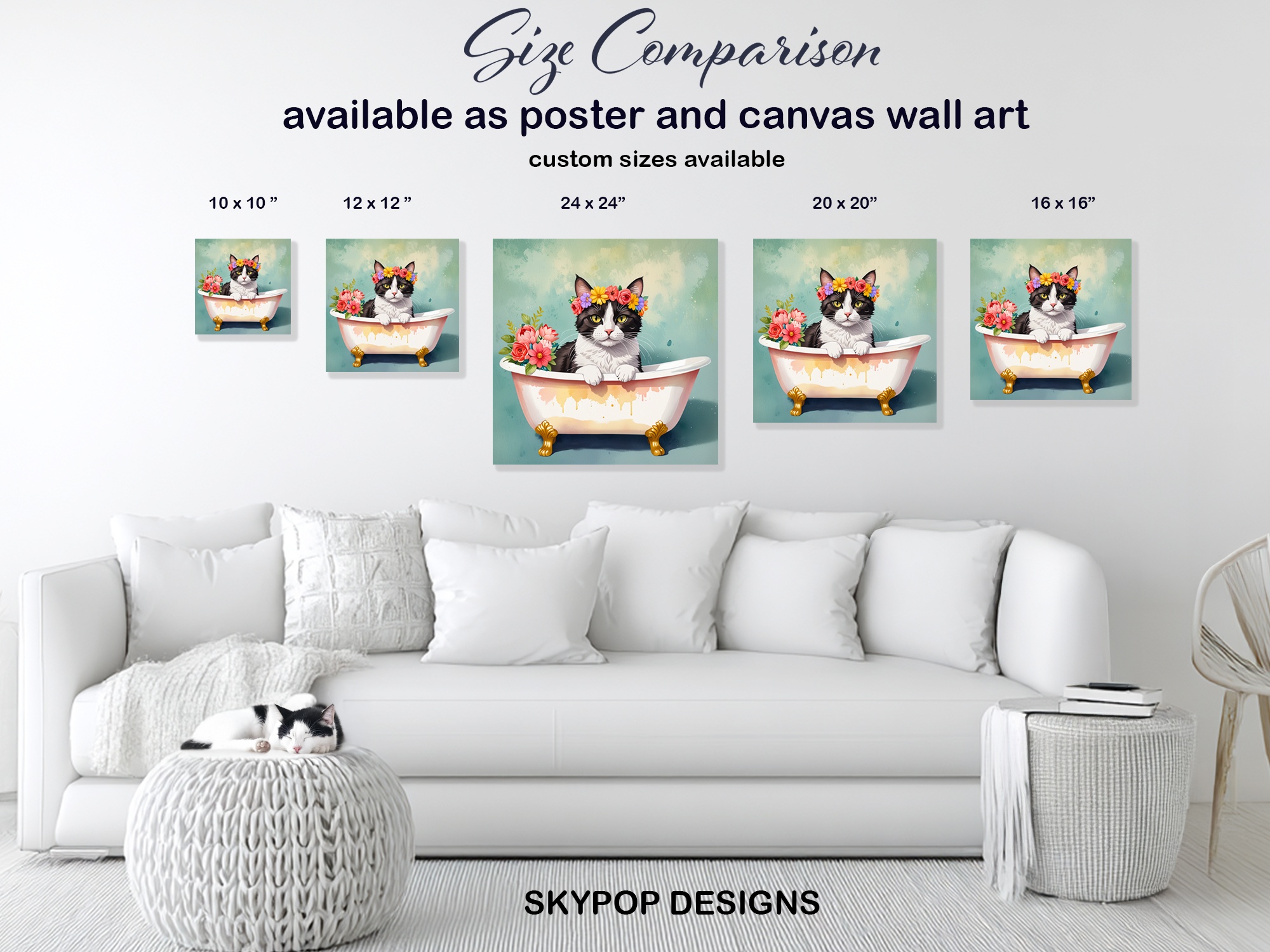 7.jpg Cat Bathtub Flower Art