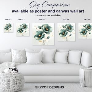 Teal Poppy Art