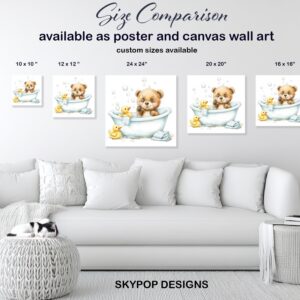 Bear and Duck Bath Art