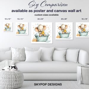 Elephant Bath Time Art