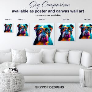Bulldog With Glasses Art