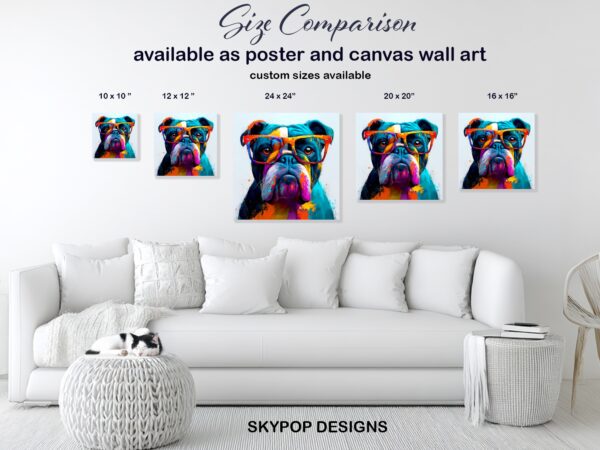 Bulldog With Glasses Art