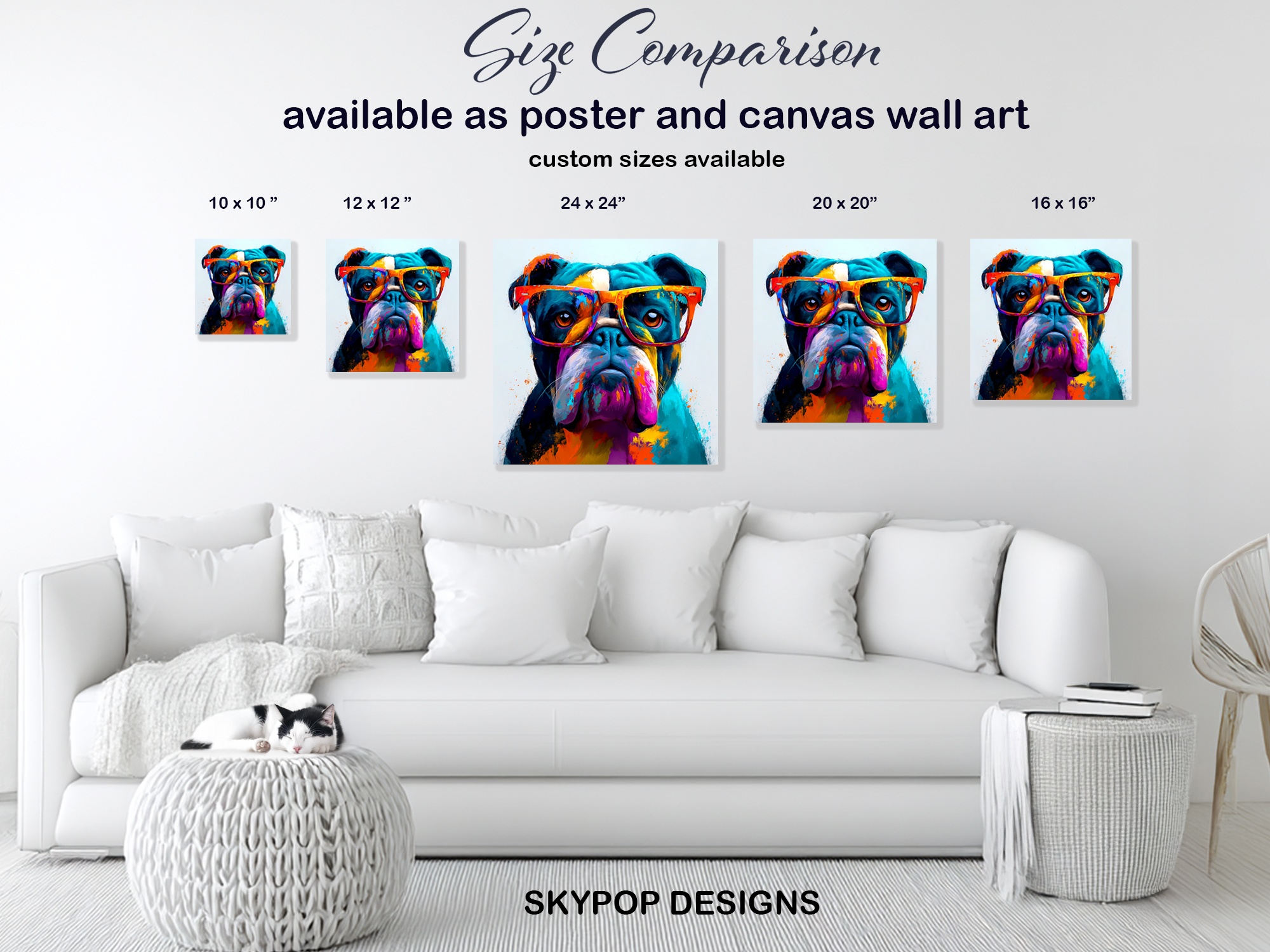 7.jpg Bulldog With Glasses Art