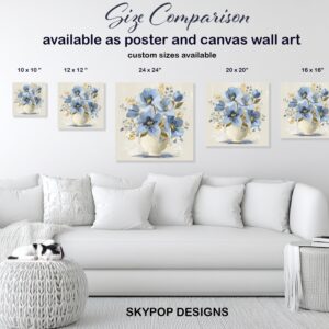 Blue Poppy Bouquet Art