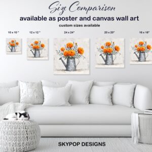 Marigold Watering Can Art