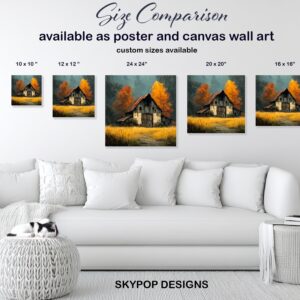 Rustic Autumn Barn Art