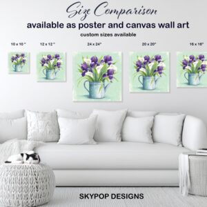 Iris and Calla Lily Art