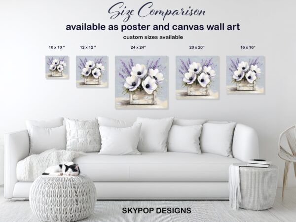 Lavender Poppy Art