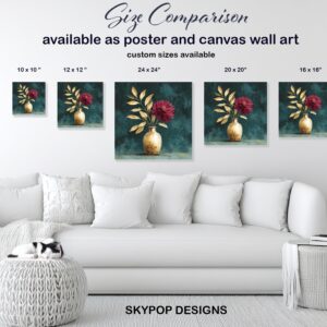 Golden Vase Floral Art