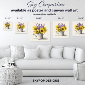 Sunflower Lavender Art