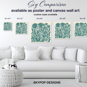 Teal Tulip Art