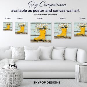 Yellow Rainboot Flower Art