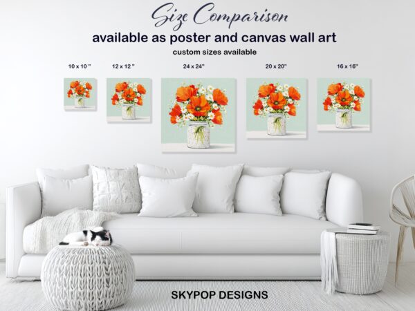 Vibrant Poppy Bouquet Art