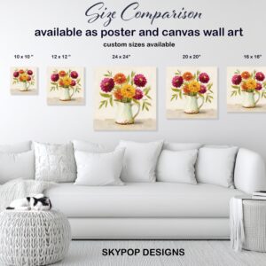 Zinnia Bouquet Art