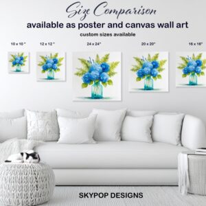 Blue Hydrangea Art