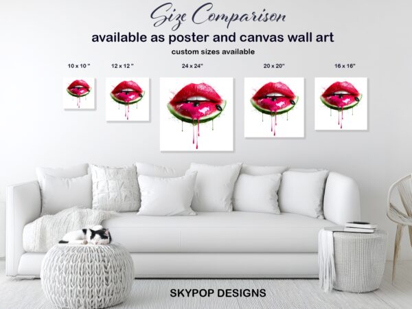 Watermelon Lips Art