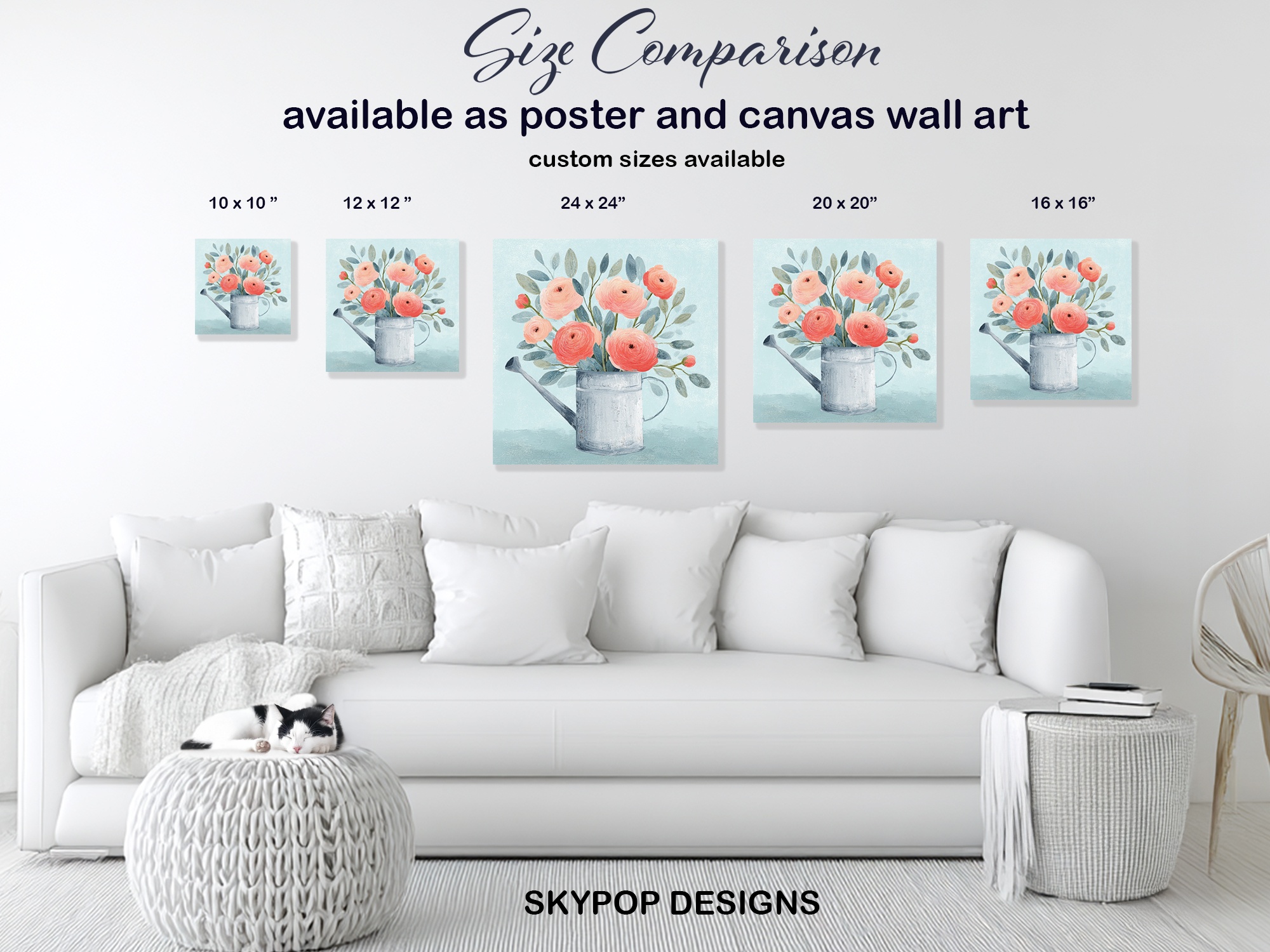 7.jpg Watering Can Bouquet Art