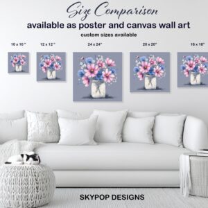 Mason Jar Flower Bouquet Art
