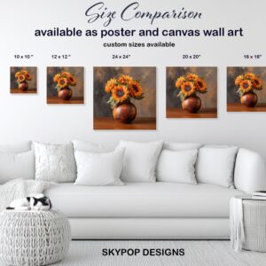 Sunflower Vase Art