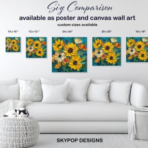 Sunflower Burst Art