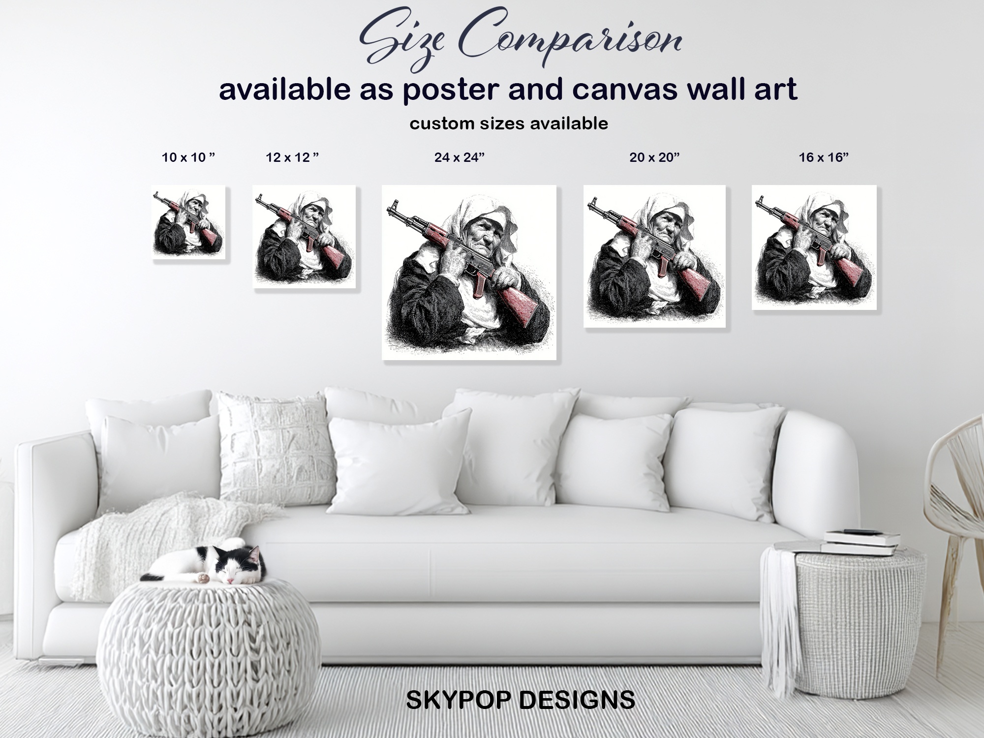 7.jpg Elderly Woman with Gun Art