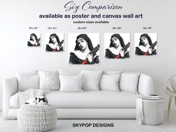 Nun with Gun Art