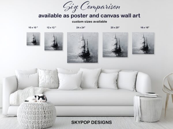 Sailboat Silhouette Art