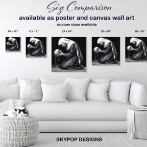 Contemplative Skull Art