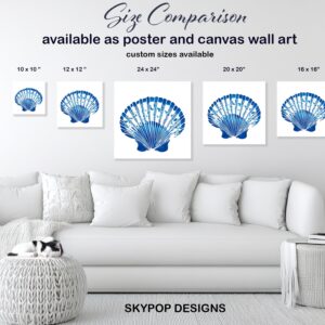 Blue Seashell Art