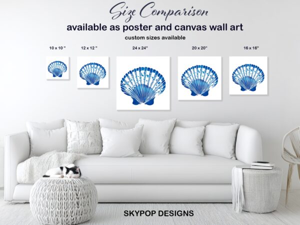 Blue Seashell Art