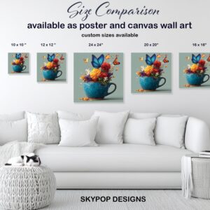 Butterfly Flower Cup Art