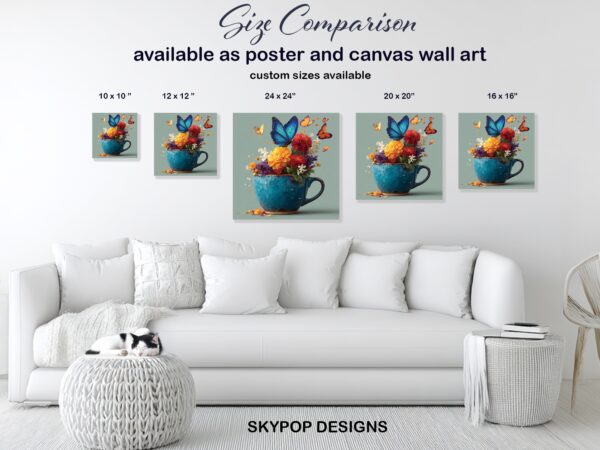 Butterfly Flower Cup Art