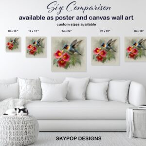 Hummingbird Flower Art