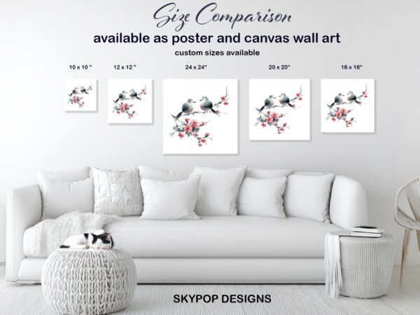 Bird Cherry Blossom Art