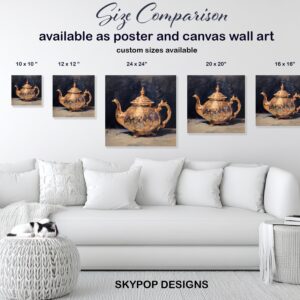 Ornate Teapot Kitchen Art