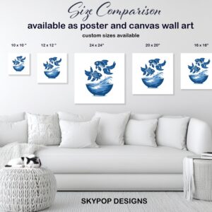 Blue Fish Bowl Art