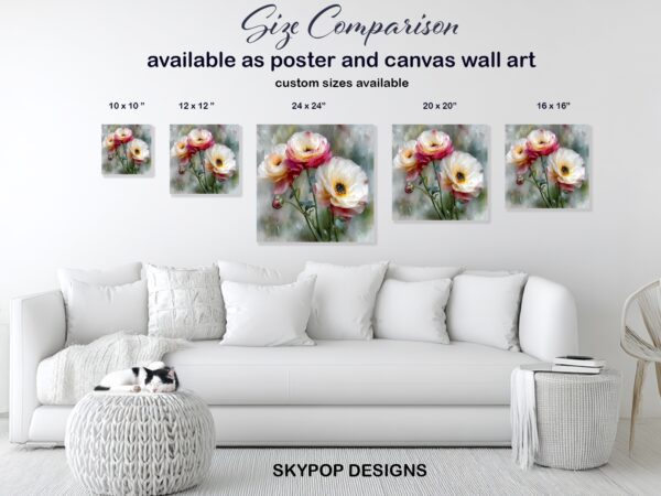 Dreamy Ranunculus Bloom Art