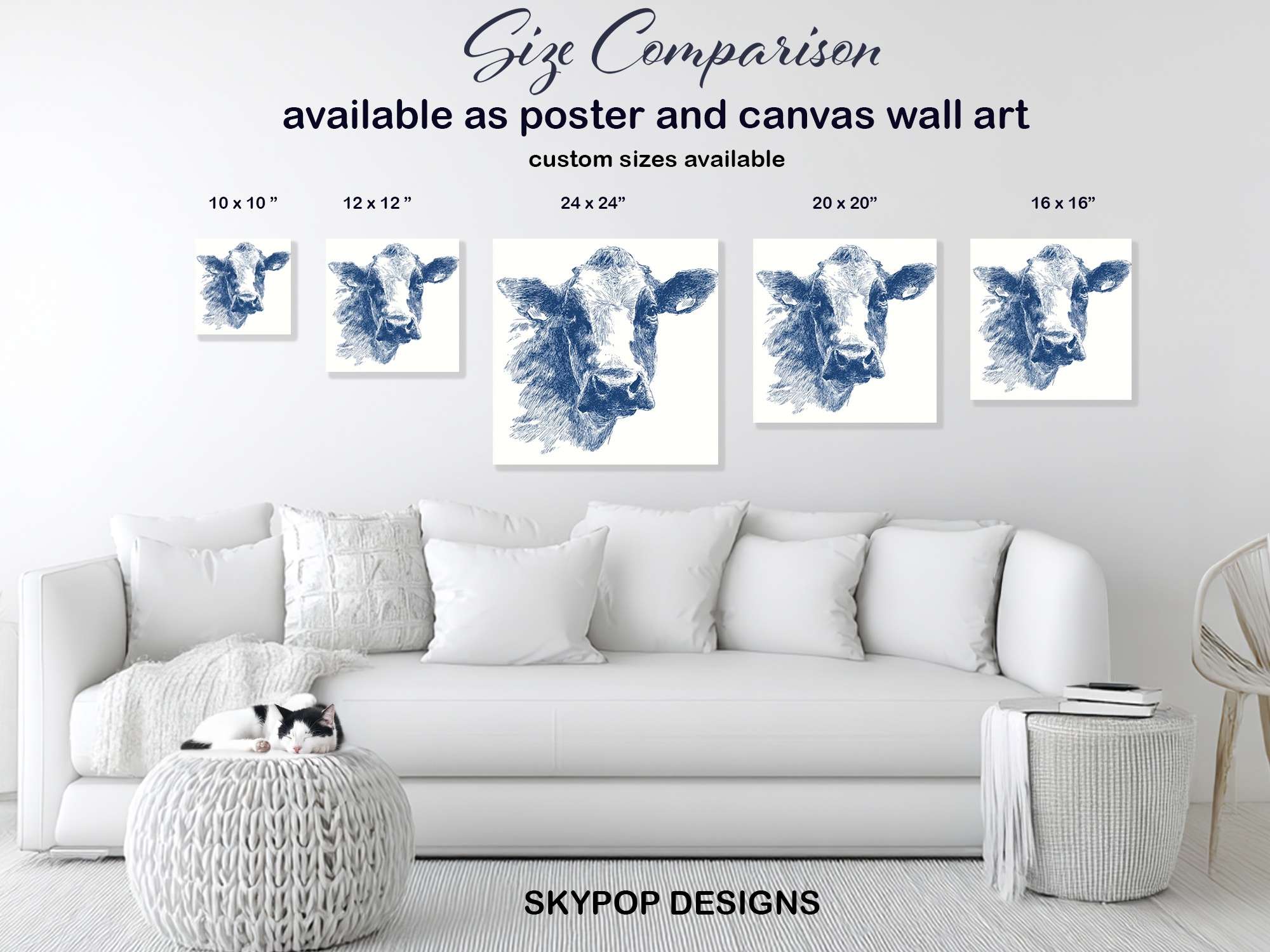 7.jpg Blue Cow Face Art