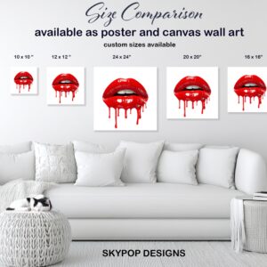 Glossy Red Lips Art