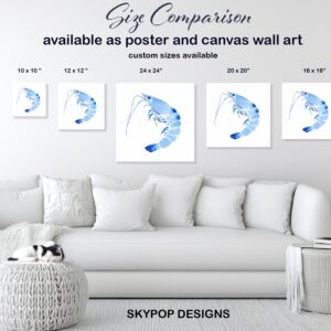 Blue Shrimp Art