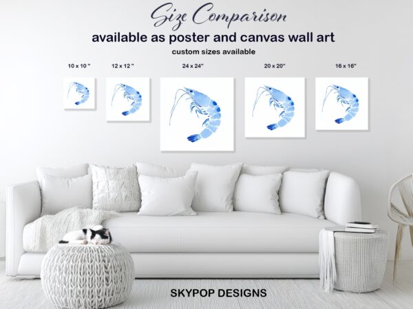 Blue Shrimp Art