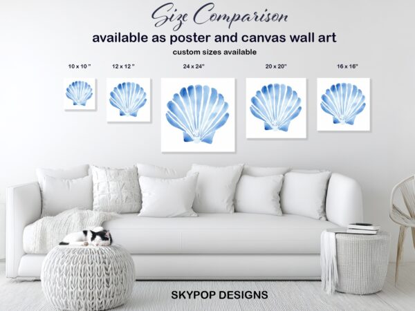 Blue Seashell Art