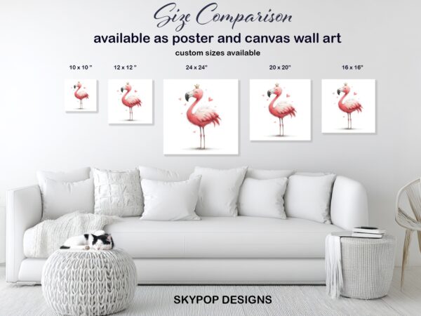Flamingo Crown Art