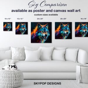 Wolf Art Canvas or Poster